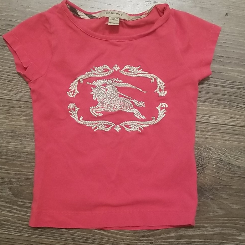 Girls Burberry pink shirt